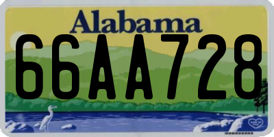 AL license plate 66AA728