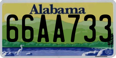AL license plate 66AA733