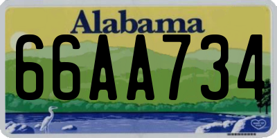 AL license plate 66AA734