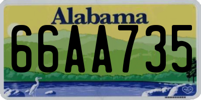 AL license plate 66AA735