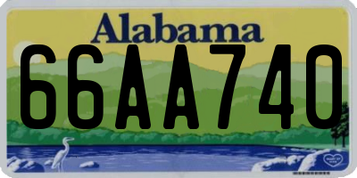 AL license plate 66AA740