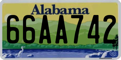 AL license plate 66AA742