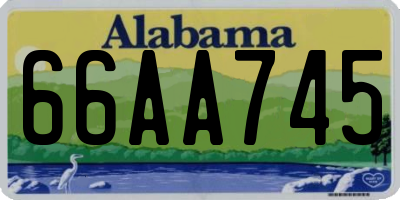 AL license plate 66AA745