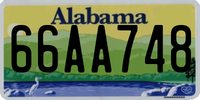 AL license plate 66AA748