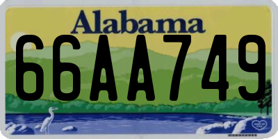 AL license plate 66AA749