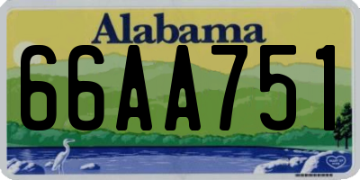 AL license plate 66AA751