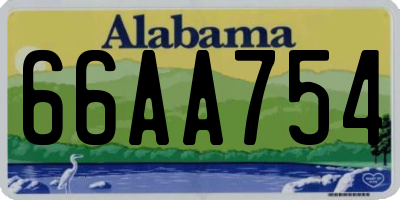 AL license plate 66AA754