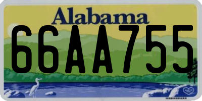 AL license plate 66AA755