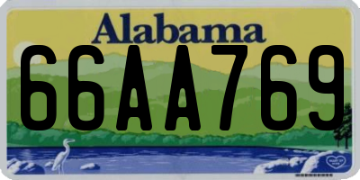 AL license plate 66AA769