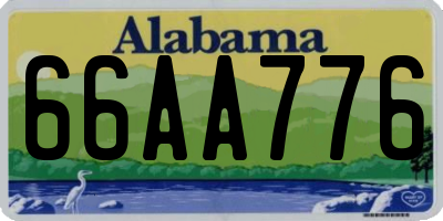 AL license plate 66AA776