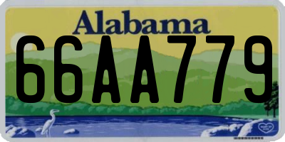 AL license plate 66AA779