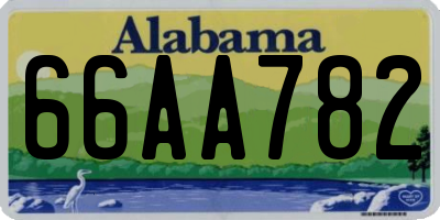 AL license plate 66AA782