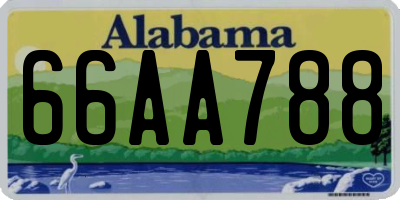 AL license plate 66AA788