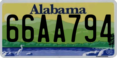 AL license plate 66AA794