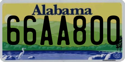 AL license plate 66AA800