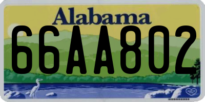 AL license plate 66AA802