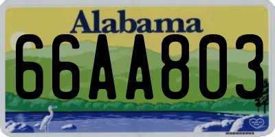 AL license plate 66AA803