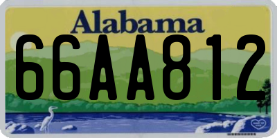 AL license plate 66AA812