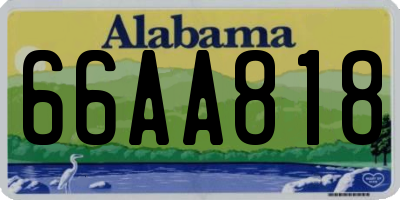 AL license plate 66AA818