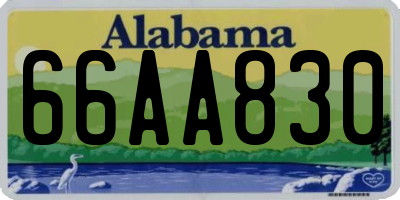 AL license plate 66AA830