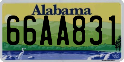 AL license plate 66AA831