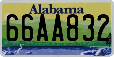 AL license plate 66AA832