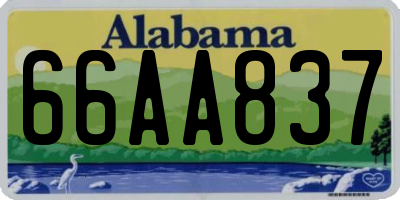 AL license plate 66AA837