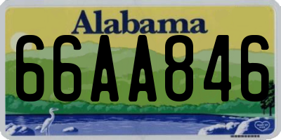 AL license plate 66AA846