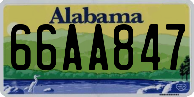 AL license plate 66AA847