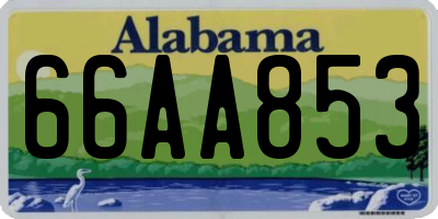 AL license plate 66AA853