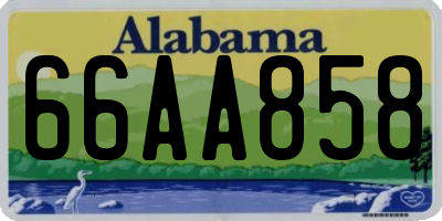 AL license plate 66AA858