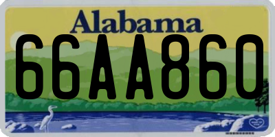 AL license plate 66AA860
