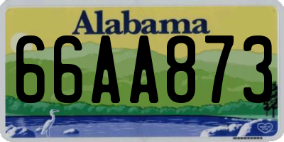 AL license plate 66AA873