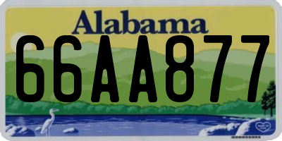AL license plate 66AA877