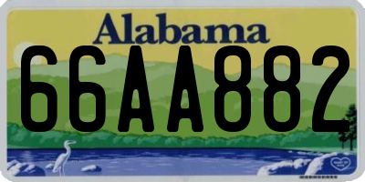 AL license plate 66AA882