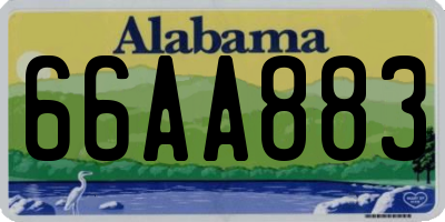 AL license plate 66AA883