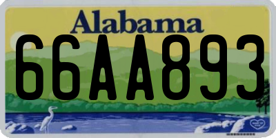 AL license plate 66AA893