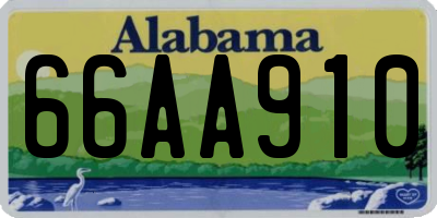 AL license plate 66AA910