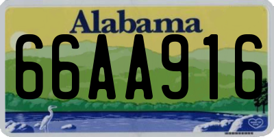 AL license plate 66AA916