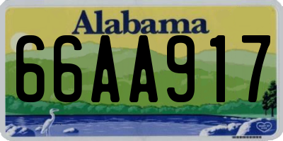 AL license plate 66AA917