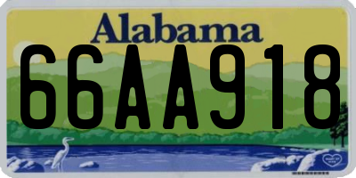 AL license plate 66AA918