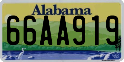 AL license plate 66AA919