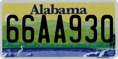 AL license plate 66AA930