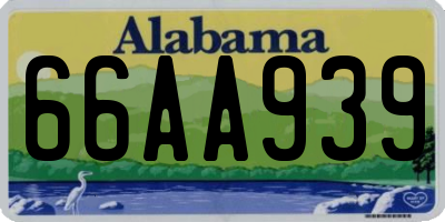 AL license plate 66AA939