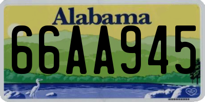 AL license plate 66AA945