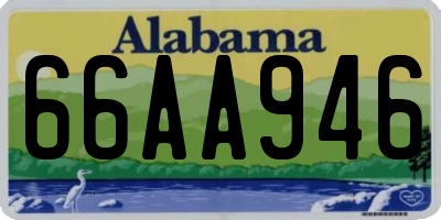 AL license plate 66AA946