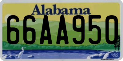 AL license plate 66AA950
