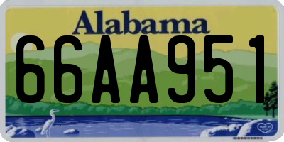AL license plate 66AA951