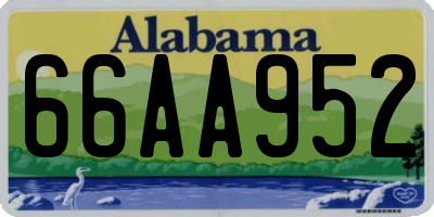 AL license plate 66AA952