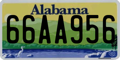 AL license plate 66AA956